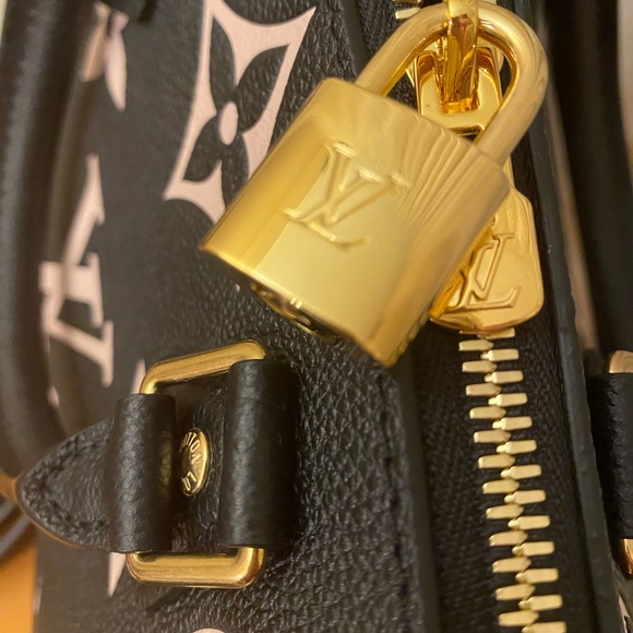 Louis Vuitton Speedy Bandouliere Leather Handbag Black/Beige - Picture 3 of 13